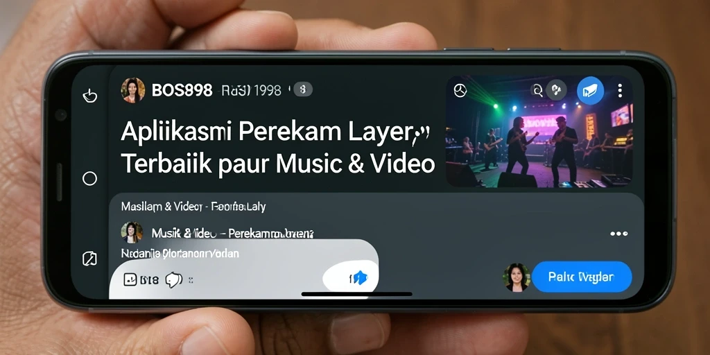 Antarmuka BOS898 yang menampilkan fungsi Perekam Layar.