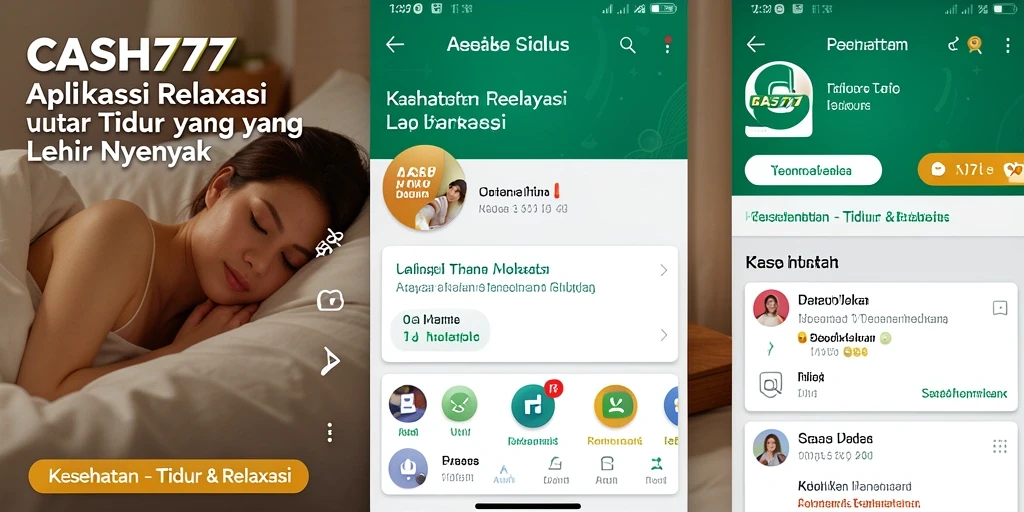 Antarmuka aplikasi CASH777 yang menenangkan dan fungsional.