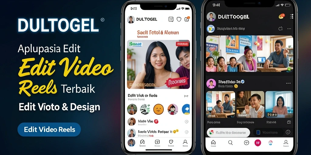Tampilan antarmuka DULTOGEL untuk editing video reels yang sederhana dan efektif.