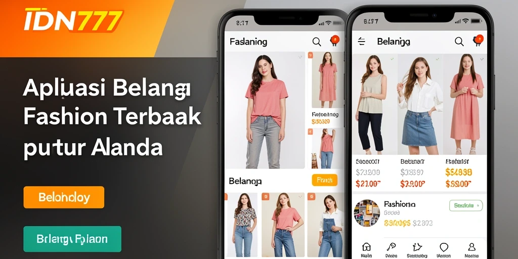 Tampilan aplikasi IDN777 yang menarik dan mudah digunakan untuk belanja fashion.