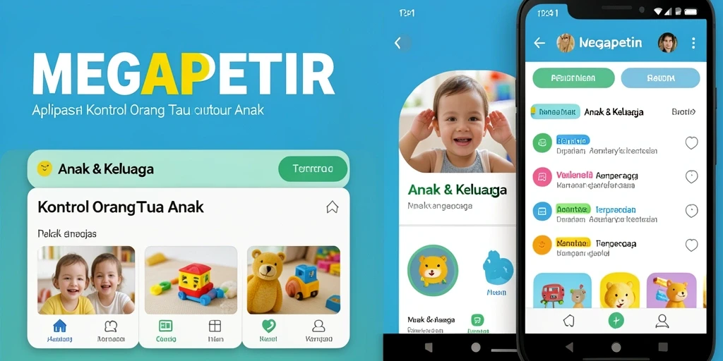 Tampilan antarmuka MEGAPETIR untuk kontrol orang tua yang mudah digunakan.