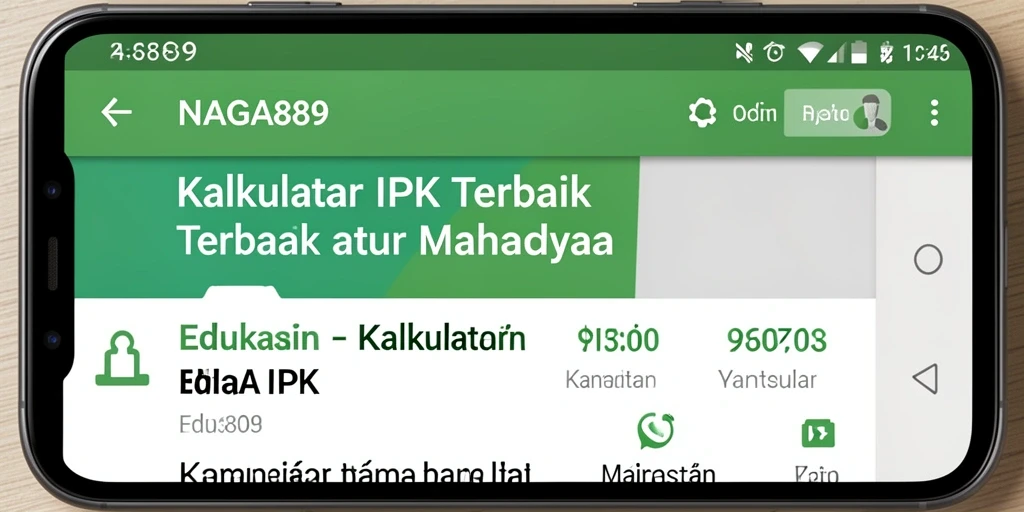 Tampilan antarmuka Kalkulator IPK NAGA889 yang user-friendly.