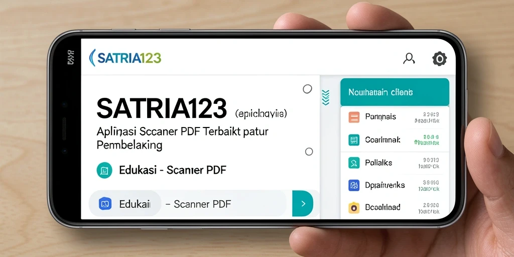 Tampilan utama SATRIA123 dengan fungsi Scanner PDF yang intuitif.