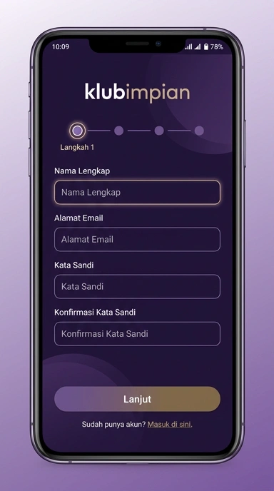 Daftar Akun Baru klubimpian untuk Pengguna Android