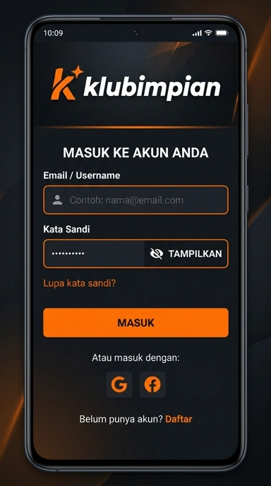 Panduan Masuk Akun Klubimpian untuk Android